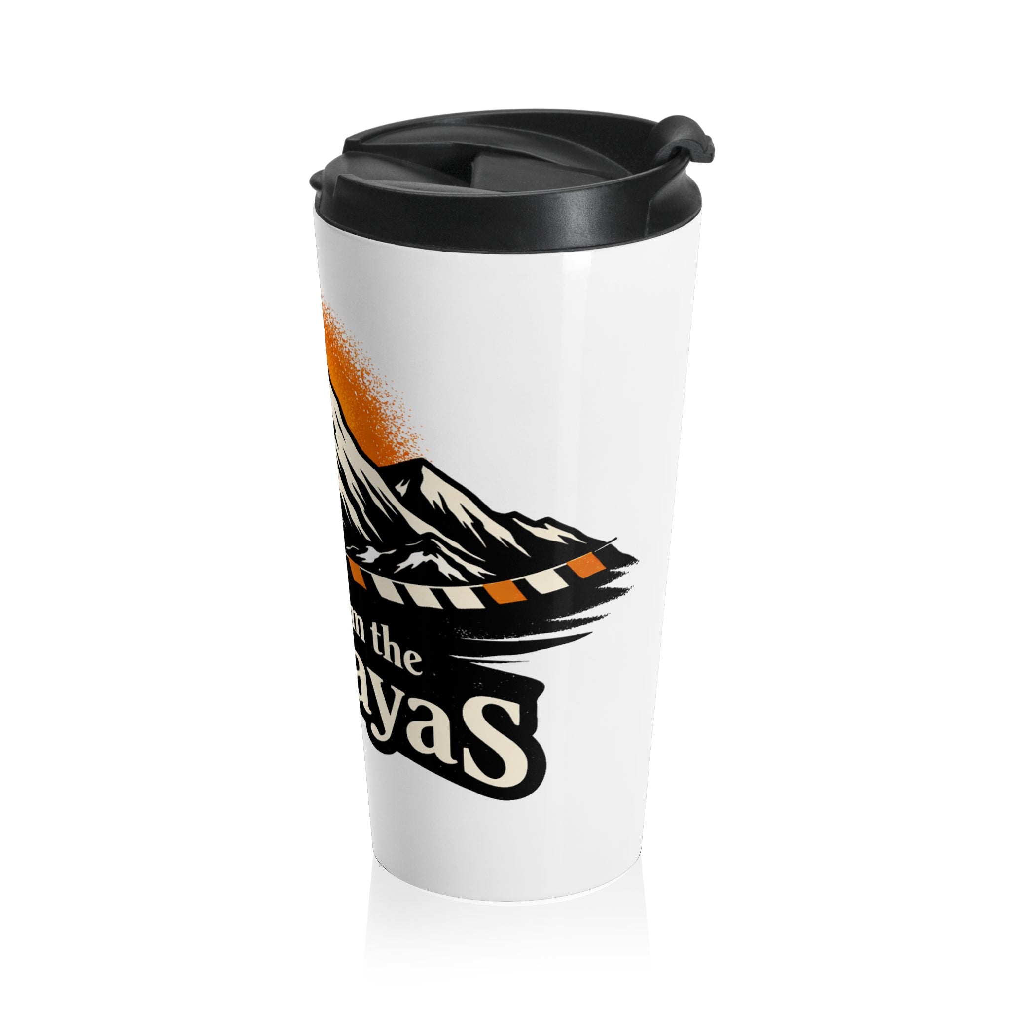 Himalaya mountain illustration Travel Mug | Spirit from the Himalaya, sunrise design
