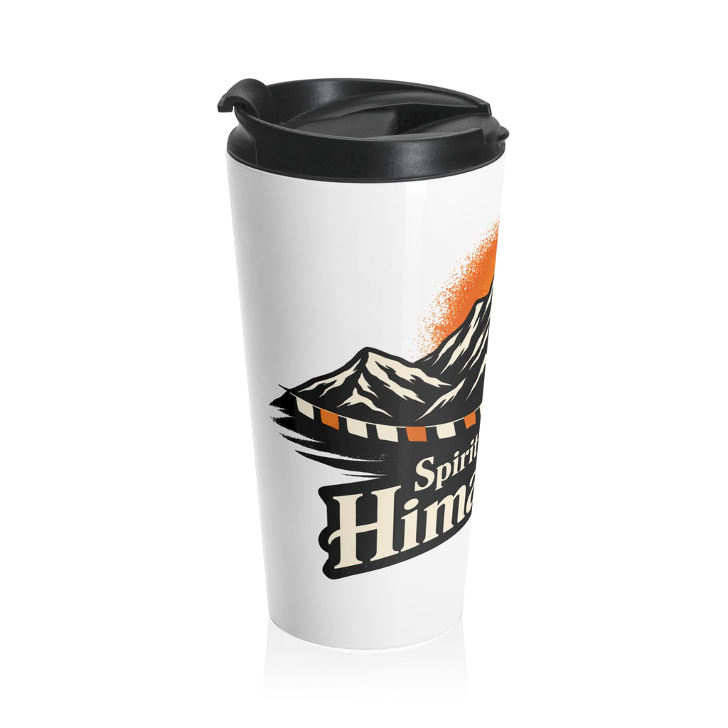 Himalaya mountain illustration Travel Mug | Spirit from the Himalaya, sunrise design