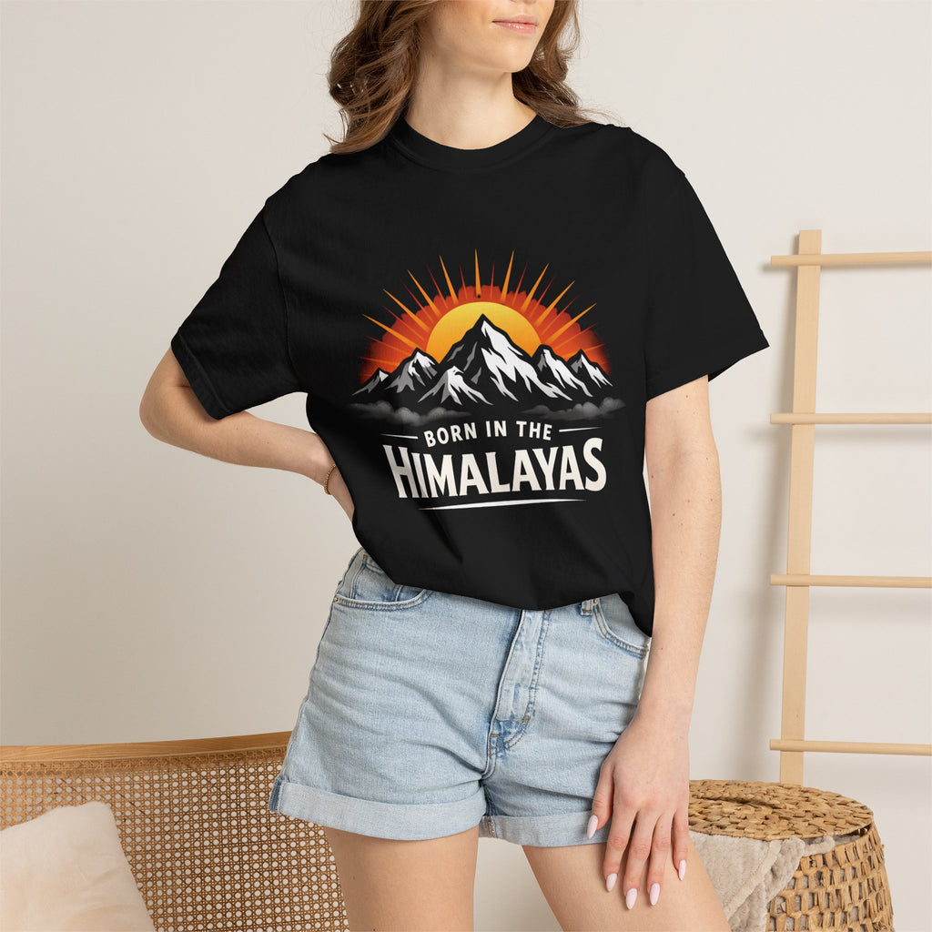 Himalayas Sunrise Mountain T-shirt | Retro Sunset Peak Tee