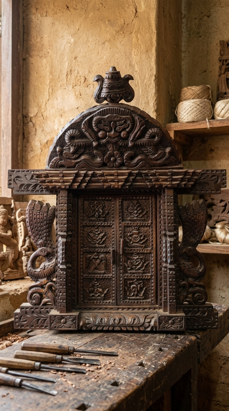 Royal Newari Wooden Window Frame
