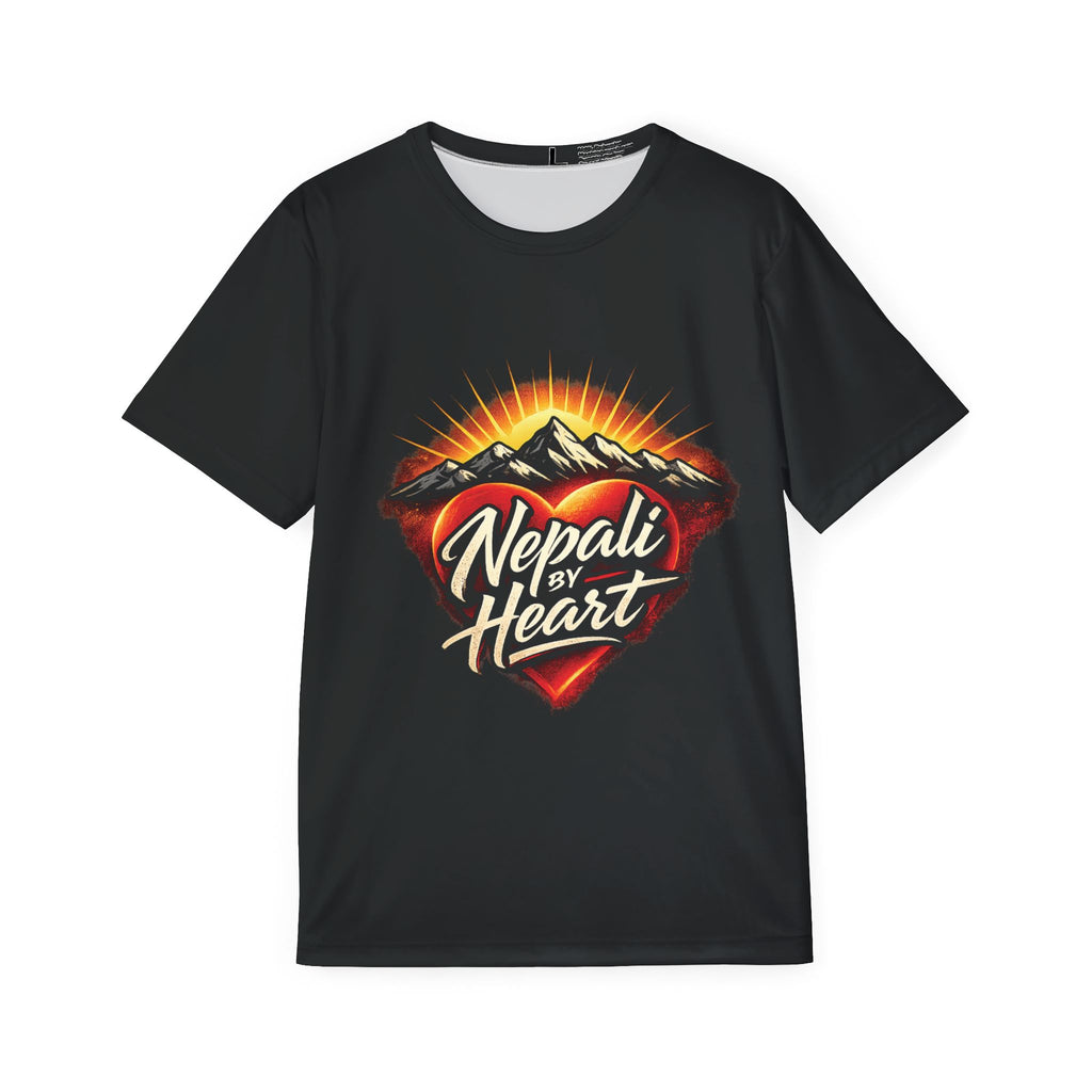 Nepali by Heart Men's Jersey | Mountain Heart Graphic Tee