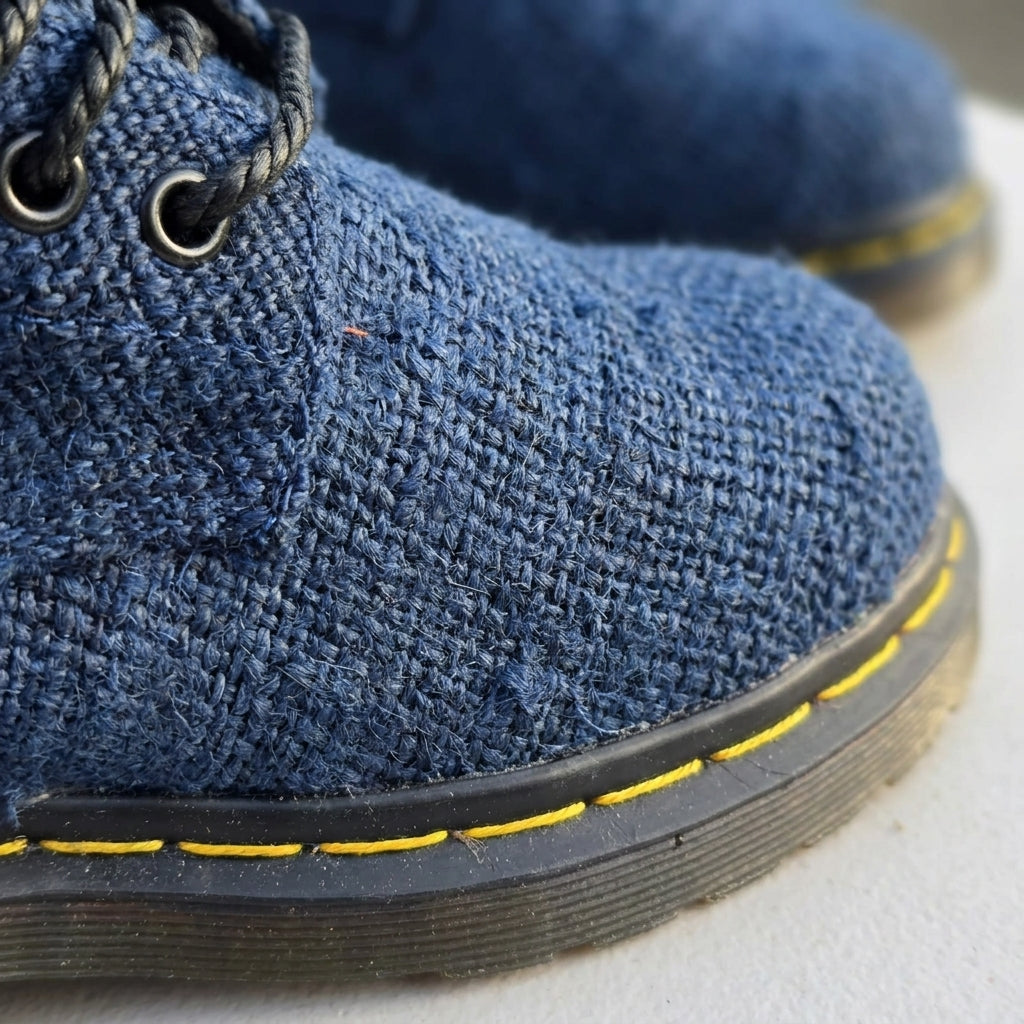 Hemp Hiking Boots (Blue) – Rugged Ankle High Outdoor Footwear
