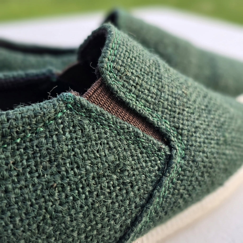 Green Hemp Slip-On Shoes – Eco Casual Everyday Footwear
