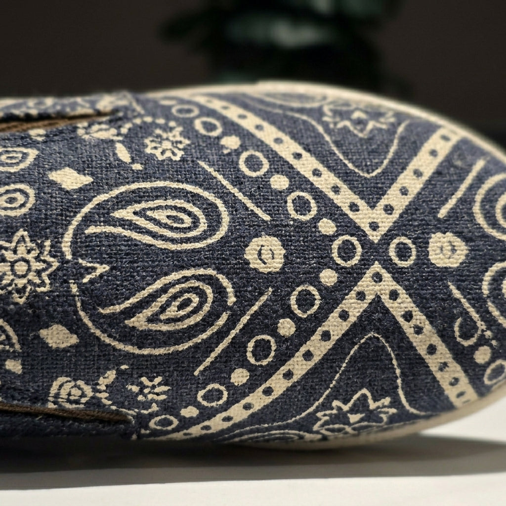 Mandala Hemp Slip-On Shoes – Organic Handmade-Style Casual Footwear