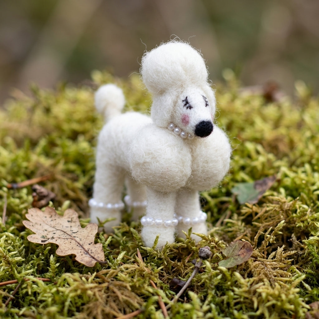 Handmade Felt Dog Ornament – Wool Puppy Decoration