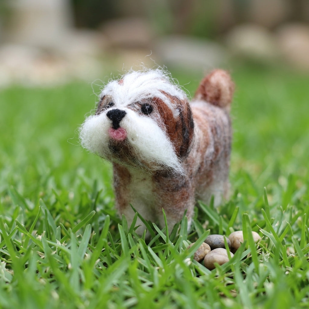 Handmade Felt Dog Ornament – Wool Puppy Decoration