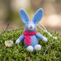 Handmade Felt Bunny Ornament – Wool Rabbit Decoration
