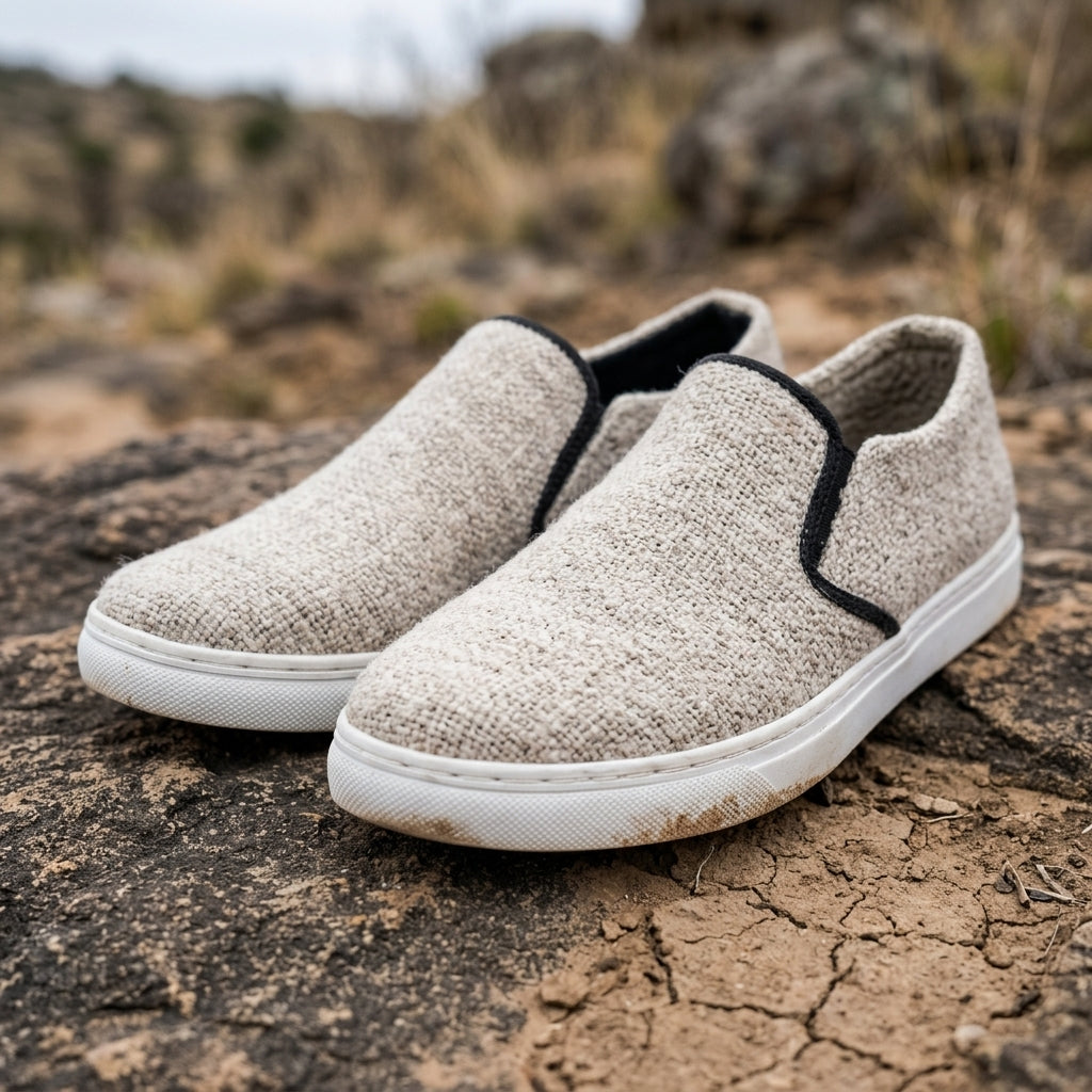 Natural White Hemp Slip-On Shoes – Organic Casual Everyday Footwear