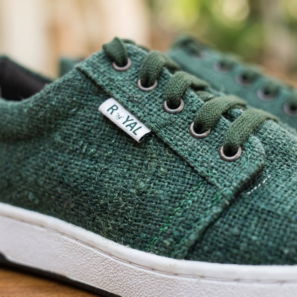 Green Hemp Sneakers – Eco-Friendly Casual Walking Shoes