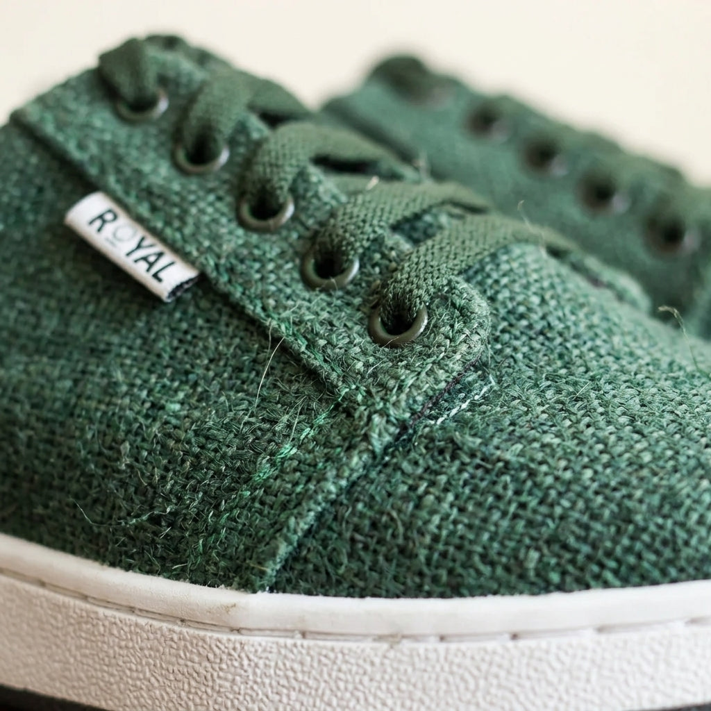 Green Hemp Sneakers – Eco-Friendly Casual Walking Shoes