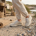 Natural White Hemp Sneakers – Organic Lace-Up Casual Shoes
