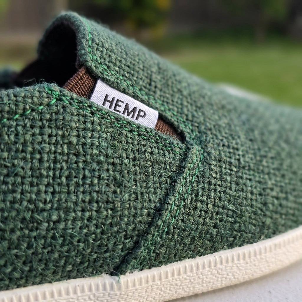 Green Hemp Slip-On Shoes – Eco Casual Everyday Footwear